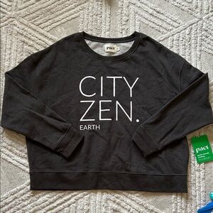 NWT Pact gray CITY ZEN Earth Sweatshirt